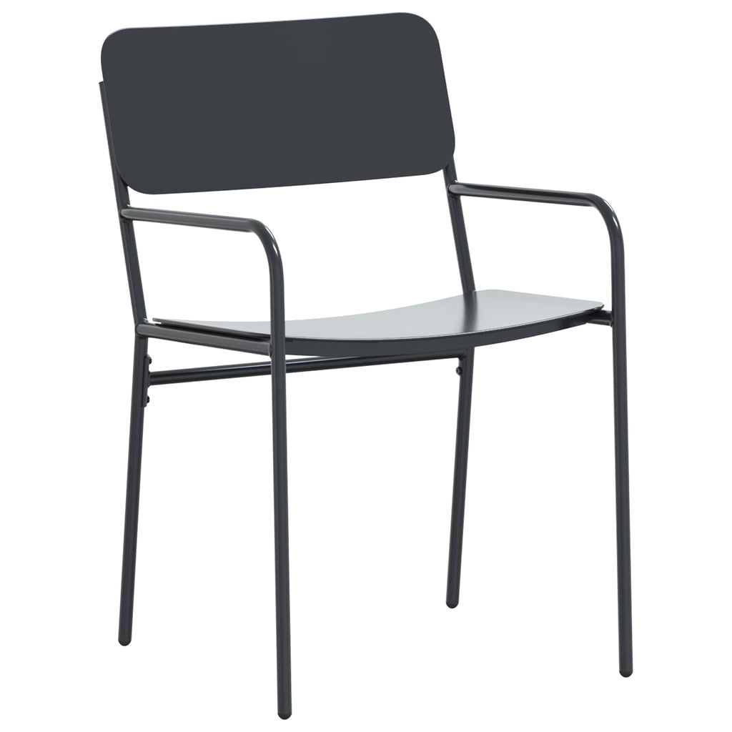 Conjunto de Comedor de Jardín 7 pcs Gris antracita Acero
