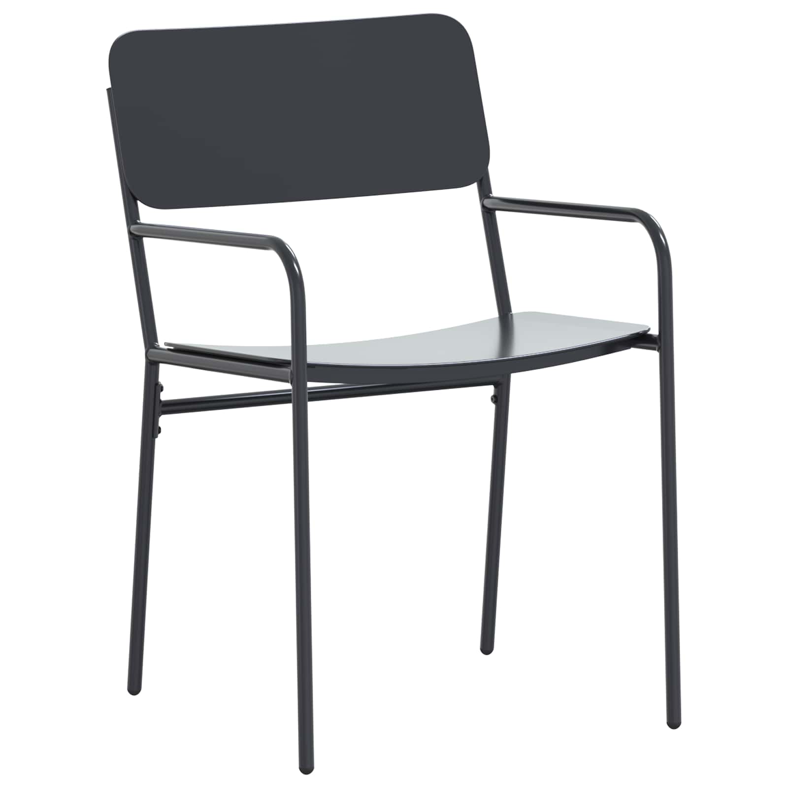 Conjunto de Comedor de Jardín 7 pcs Gris antracita Acero