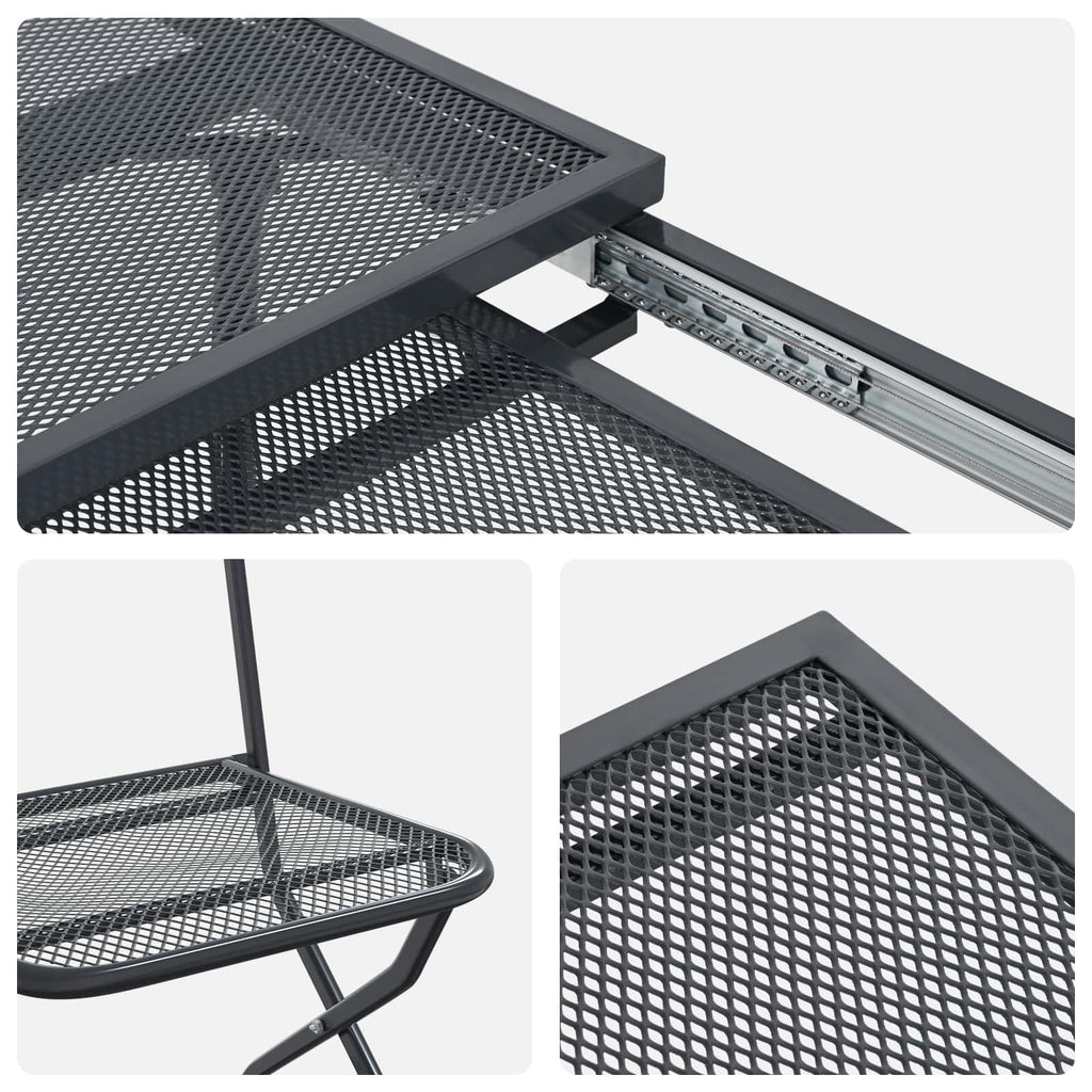 Conjunto de Comedor de Jardín 7 pcs Gris antracita