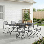 Conjunto de Comedor de Jardín 7 pcs Gris antracita