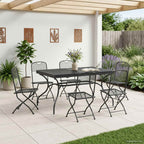 Conjunto de Comedor de Jardín 7 pcs Gris antracita