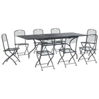 Conjunto de Comedor de Jardín 9 pcs Gris antracita