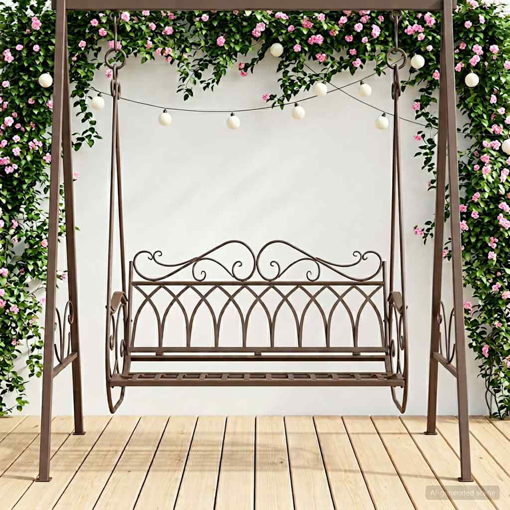 Banco Columpio Acero 105,5 x 61 x 56 cm Blanco antiguo