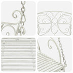 Banco Columpio Acero 105,5 x 61 x 56 cm Blanco antiguo
