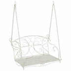 Banco Columpio Acero 105,5 x 61 x 56 cm Blanco antiguo