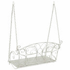 Banco Columpio Acero 105,5 x 61 x 56 cm Blanco antiguo