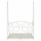 Banco Columpio Acero 105,5 x 61 x 56 cm Blanco antiguo