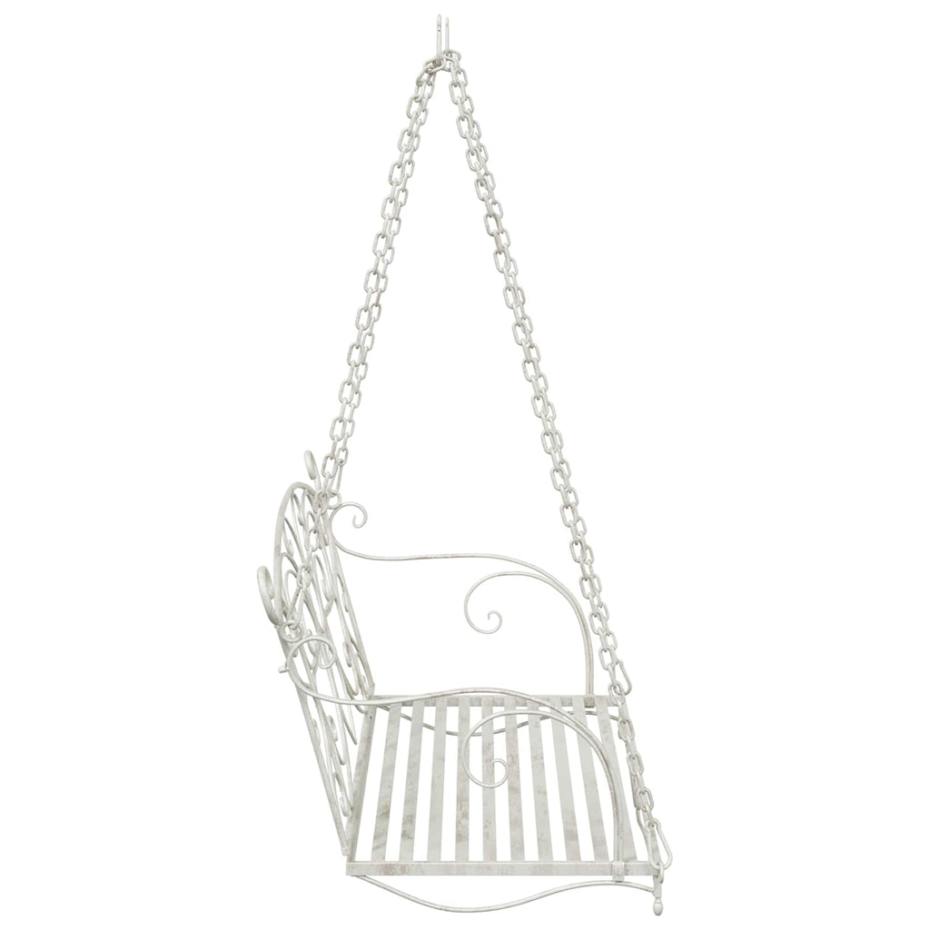 Banco Columpio Acero 105,5 x 61 x 56 cm Blanco antiguo