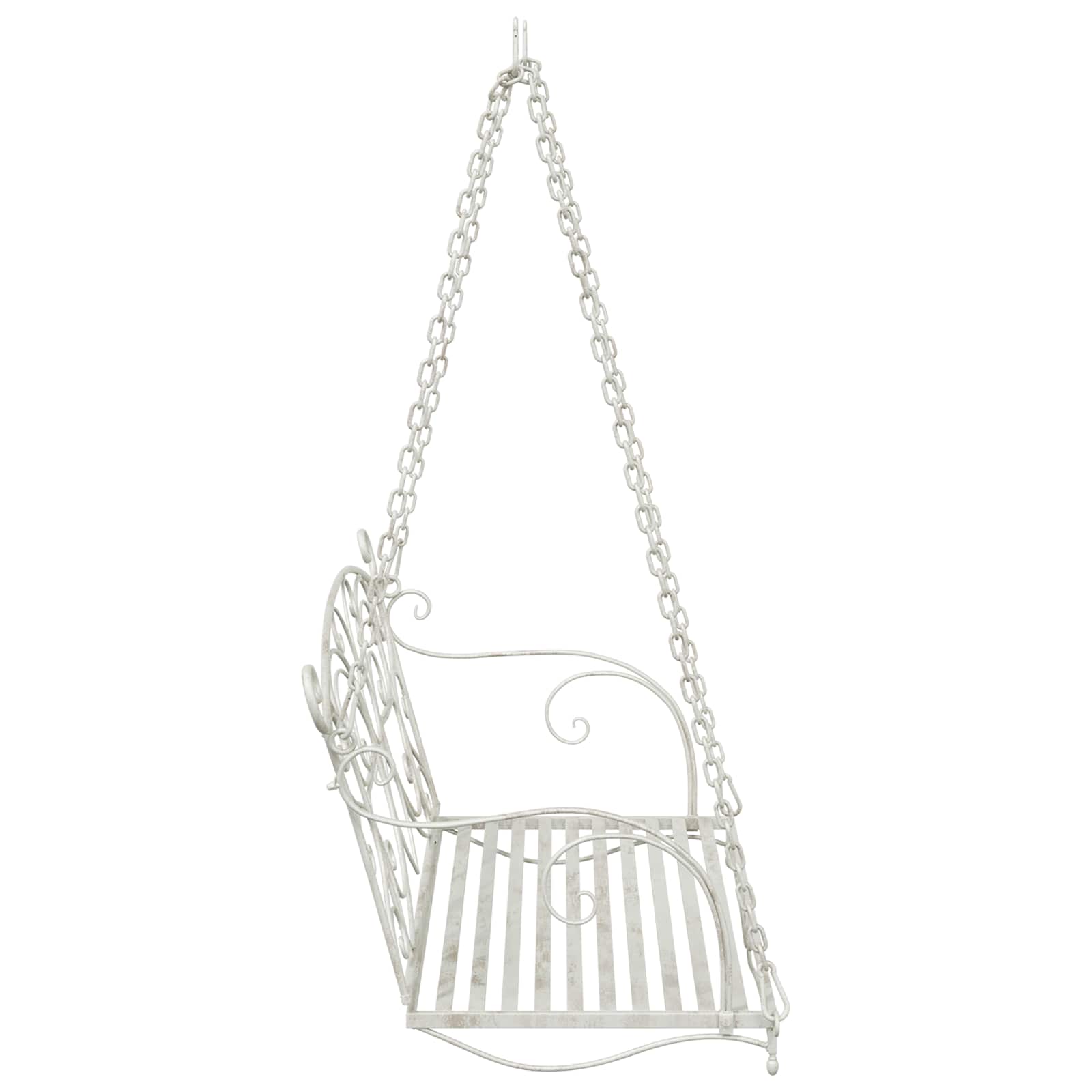 Banco Columpio Acero 105,5 x 61 x 56 cm Blanco antiguo