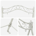 Estructura de columpio Blanco antiguo 113 x 121,5 x 168 cm