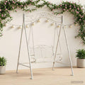 Estructura de columpio Blanco antiguo 113 x 121,5 x 168 cm