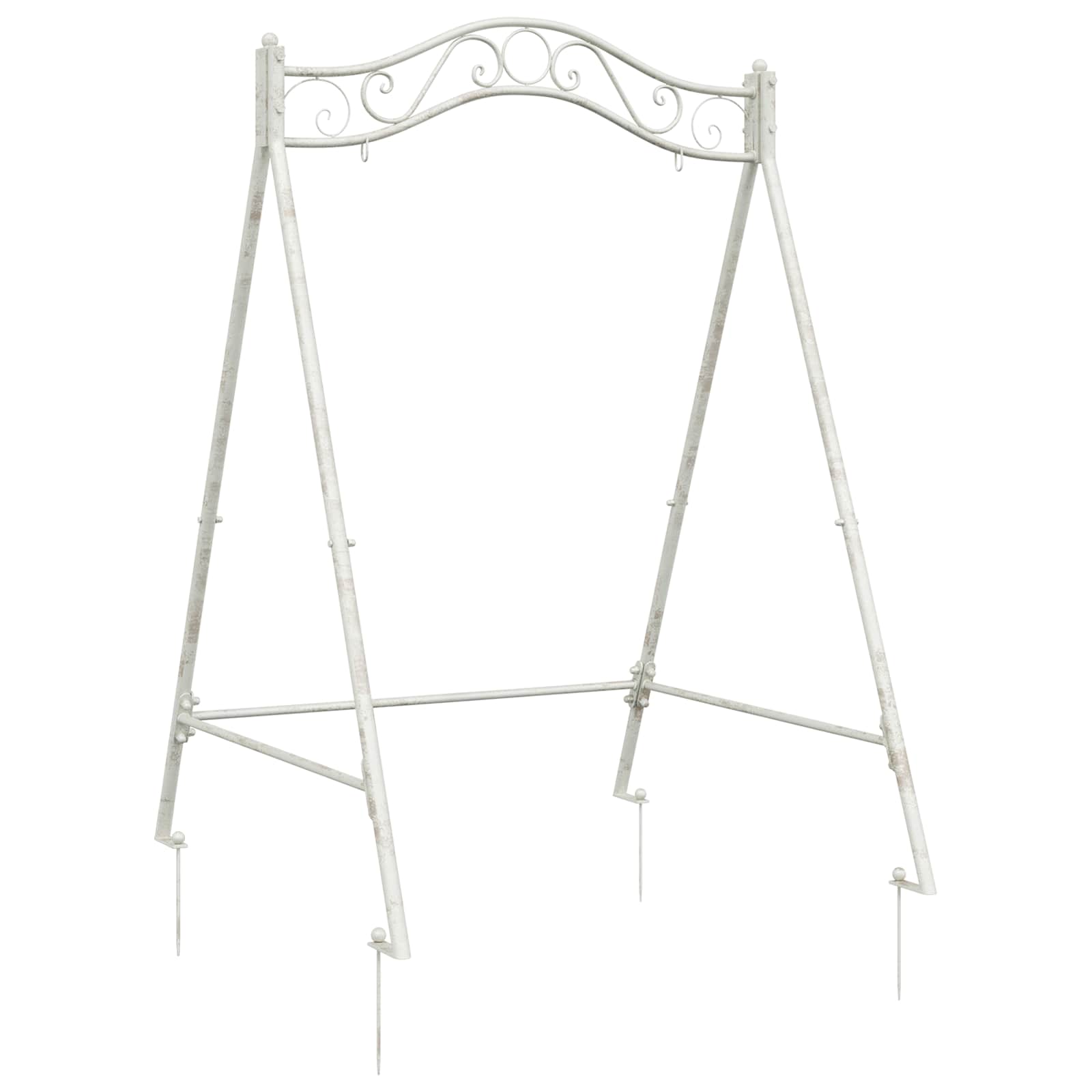 Estructura de columpio Blanco antiguo 113 x 121,5 x 168 cm