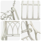 Banco Columpio Acero 113 x 121,5 x 168 cm Blanco antiguo