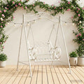 Banco Columpio Acero 113 x 121,5 x 168 cm Blanco antiguo