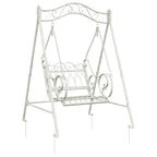 Banco Columpio Acero 113 x 121,5 x 168 cm Blanco antiguo