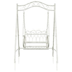 Banco Columpio Acero 113 x 121,5 x 168 cm Blanco antiguo