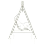 Banco Columpio Acero 113 x 121,5 x 168 cm Blanco antiguo