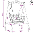 Banco Columpio Acero 113 x 121,5 x 168 cm Blanco antiguo