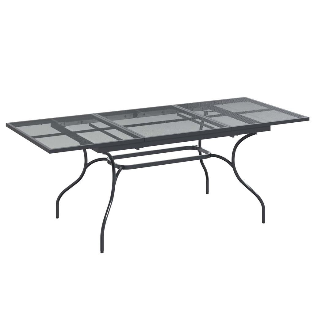 Mesa de Comedor de Malla Extensible Gris antracita Acero
