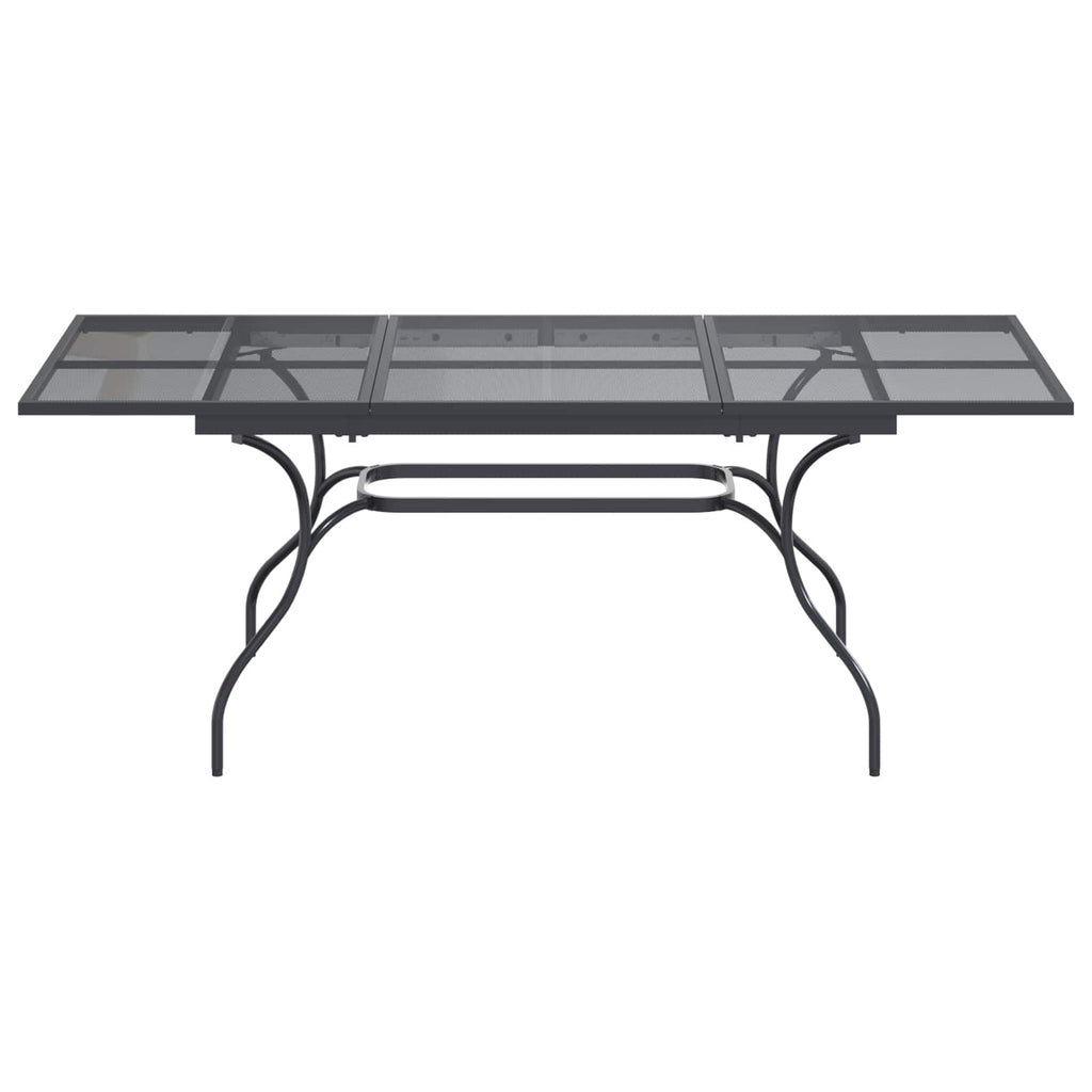 Mesa de Comedor de Malla Extensible Gris antracita Acero