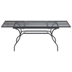 Mesa de Comedor de Malla Extensible Gris antracita Acero