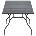 Mesa de Comedor de Malla Extensible Gris antracita Acero