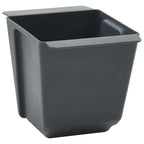 Cajas de flores para palets Euro 12 pcs Gris 13,5 x 9 x 9,5 cm
