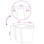Cajas de flores para palets Euro 12 pcs Gris 13,5 x 9 x 9,5 cm