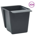 Cajas de flores para palets Euro 12 pcs Gris 13,5 x 9 x 9,5 cm