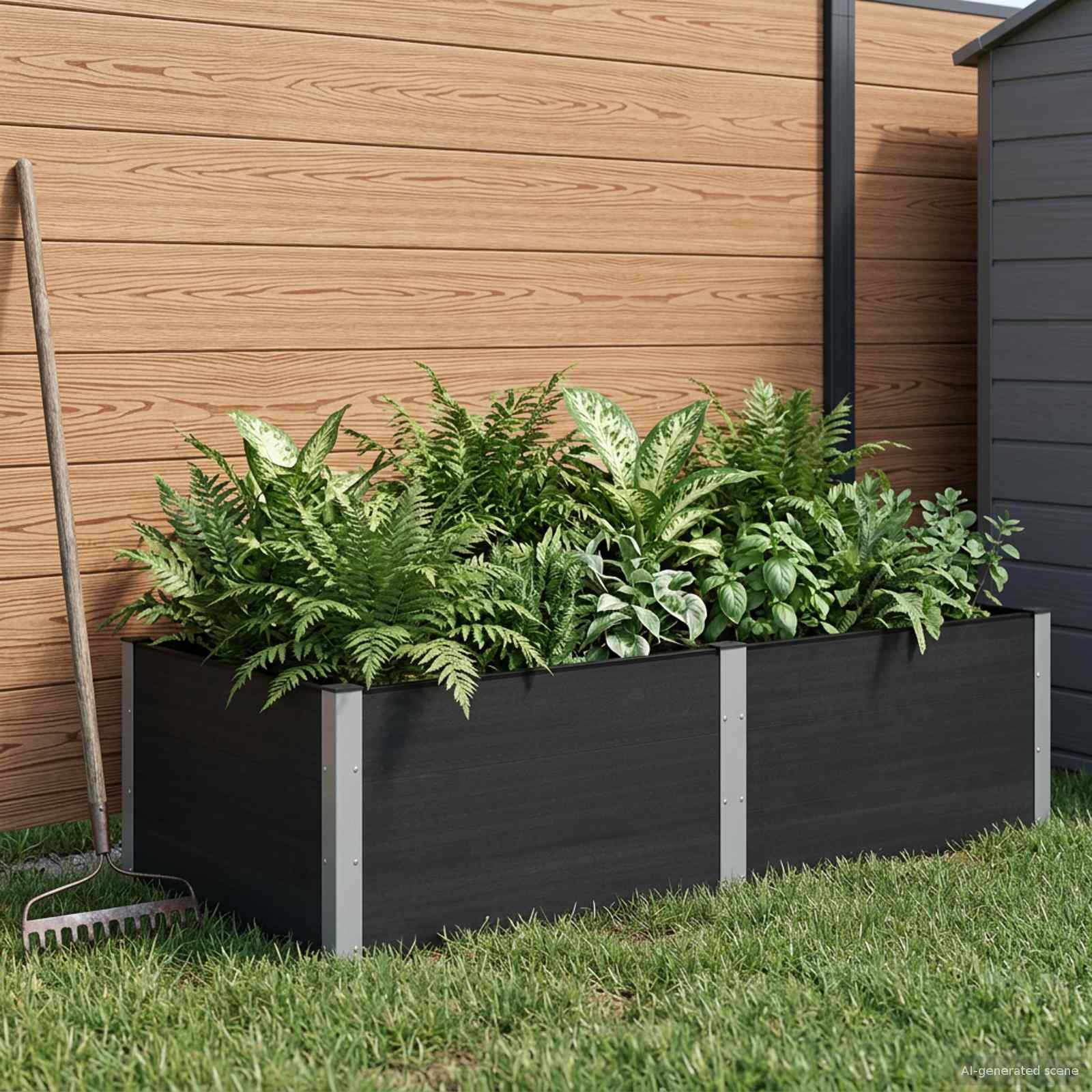 Arriate elevado Gris 100 x 30 36 cm