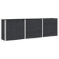 Raised Planter Grey 100 x 30 36 cm