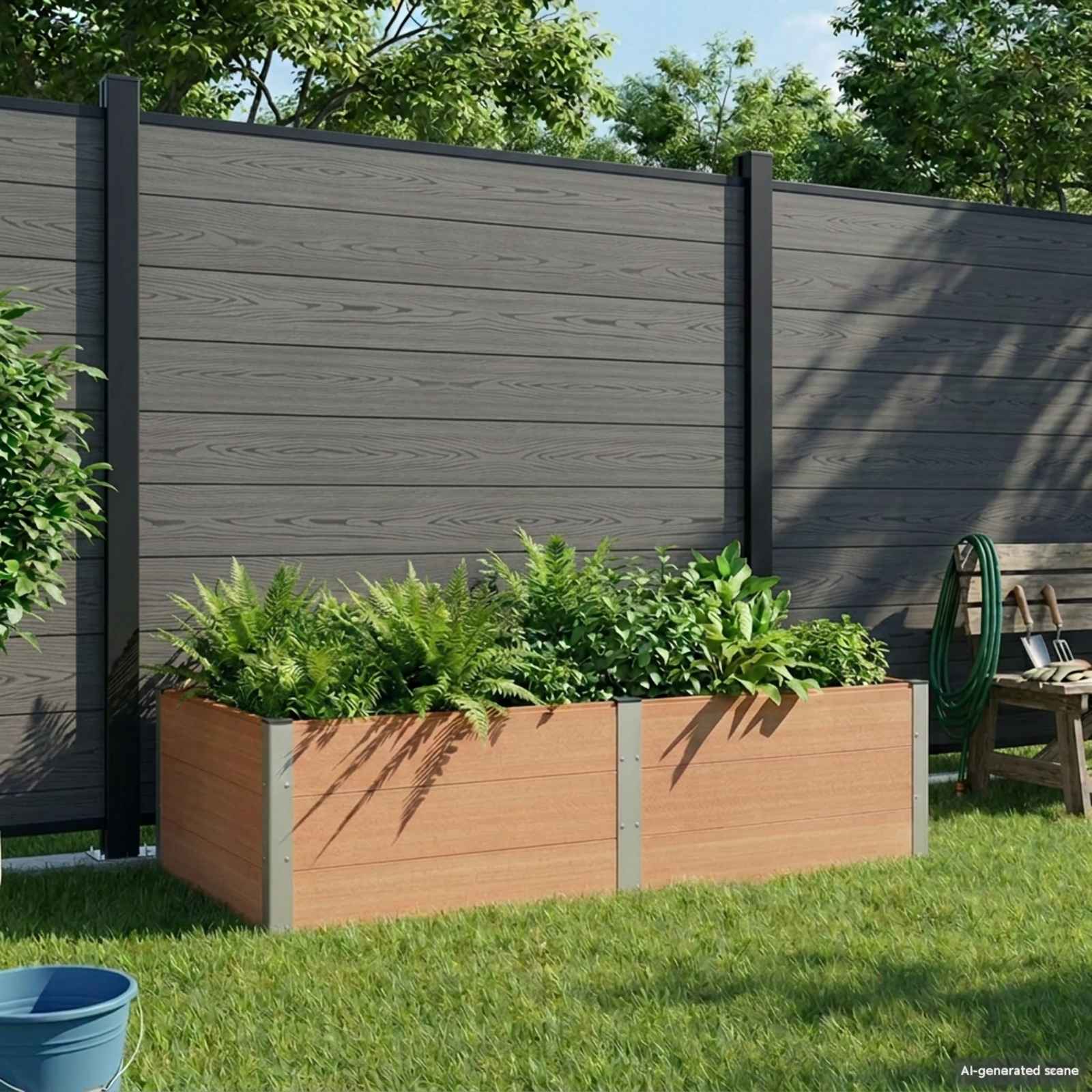 Arriate elevado Gris 100 x 30 36 cm