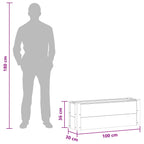 Arriate elevado Gris 100 x 30 36 cm
