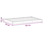 Plato de base de ducha Negro 101 x 63 x 5,5 cm WPC