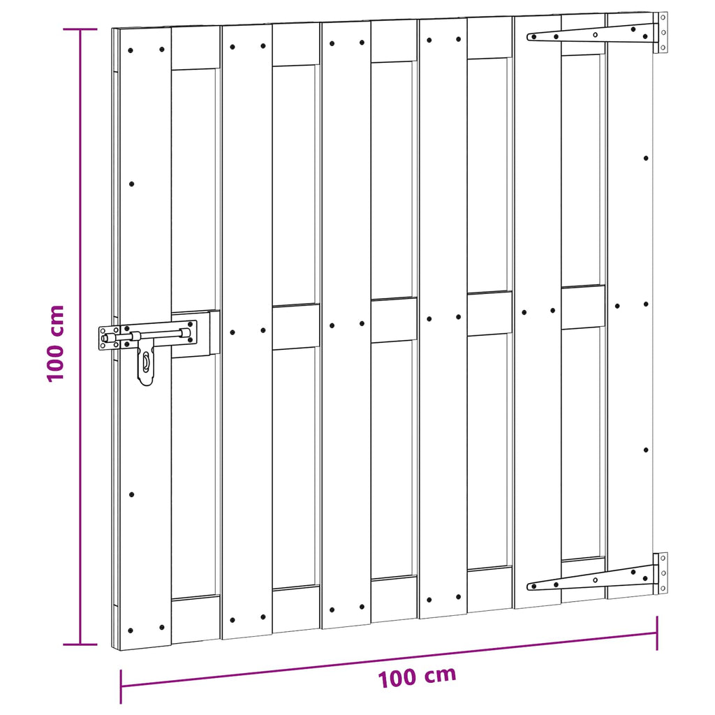 Puerta de jardín 100 x 100 cm WPC y Aluminio Marrón