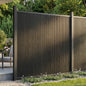 Panel de valla 10 pcs WPC y Aluminio Negro