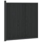 Panel de valla 10 pcs WPC y Aluminio Negro