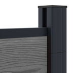 Panel de valla WPC y Aluminio Gris