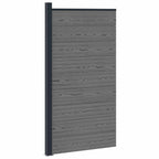 Panel de valla WPC y Aluminio Gris