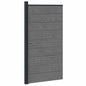 Panel de valla WPC y Aluminio Gris