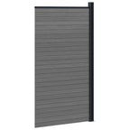 Panel de valla WPC y Aluminio Gris