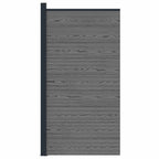 Panel de valla WPC y Aluminio Gris