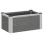 Arriate elevado Gris 100 x 30 x 22 cm WPC y Aluminio