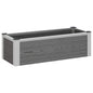 Arriate elevado Gris 100 x 30 x 22 cm WPC y Aluminio
