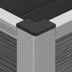 Arriate elevado Gris 100 x 30 x 22 cm WPC y Aluminio
