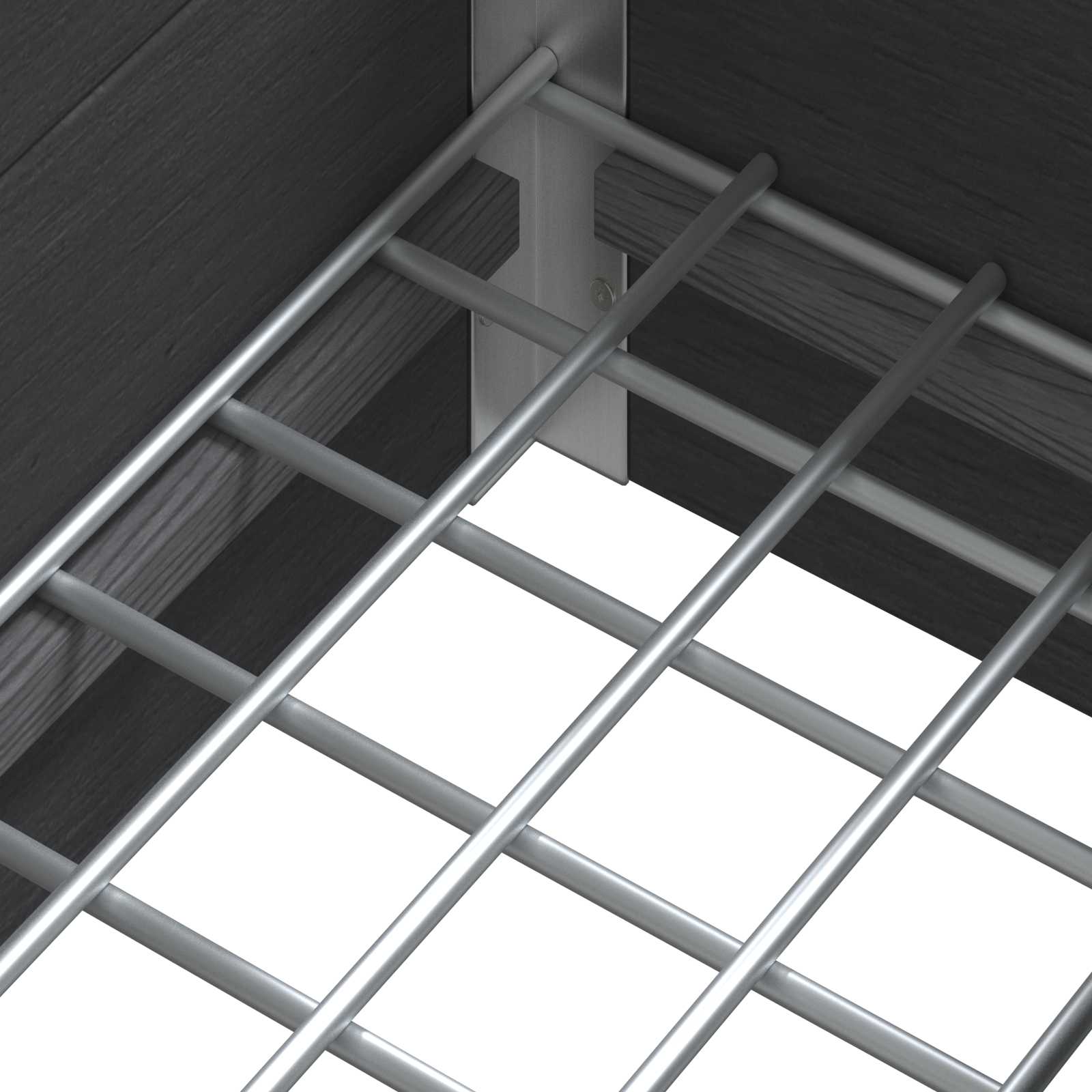 Arriate elevado Gris 100 x 30 x 22 cm WPC y Aluminio