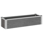 Arriate elevado Gris 100 x 30 x 22 cm WPC y Aluminio