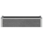 Arriate elevado Gris 100 x 30 x 22 cm WPC y Aluminio