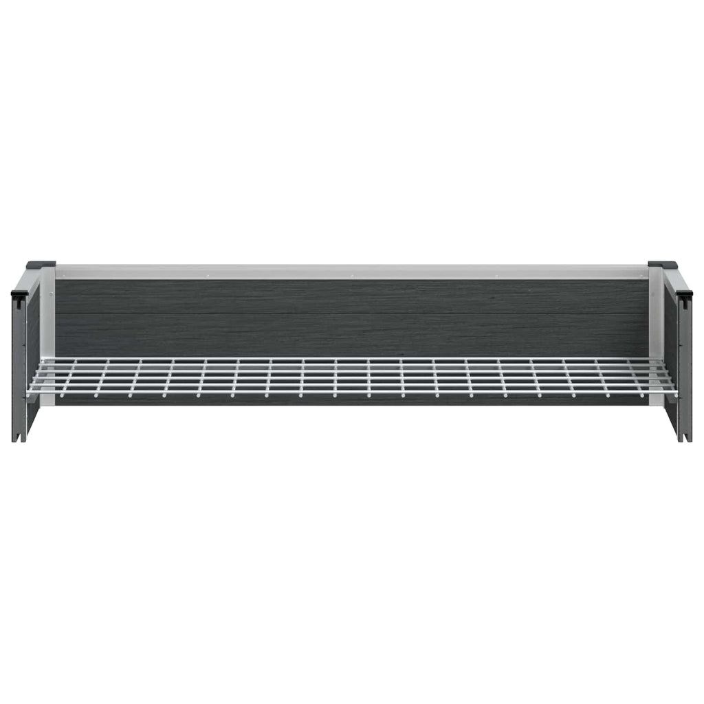 Arriate elevado Gris 100 x 30 x 22 cm WPC y Aluminio
