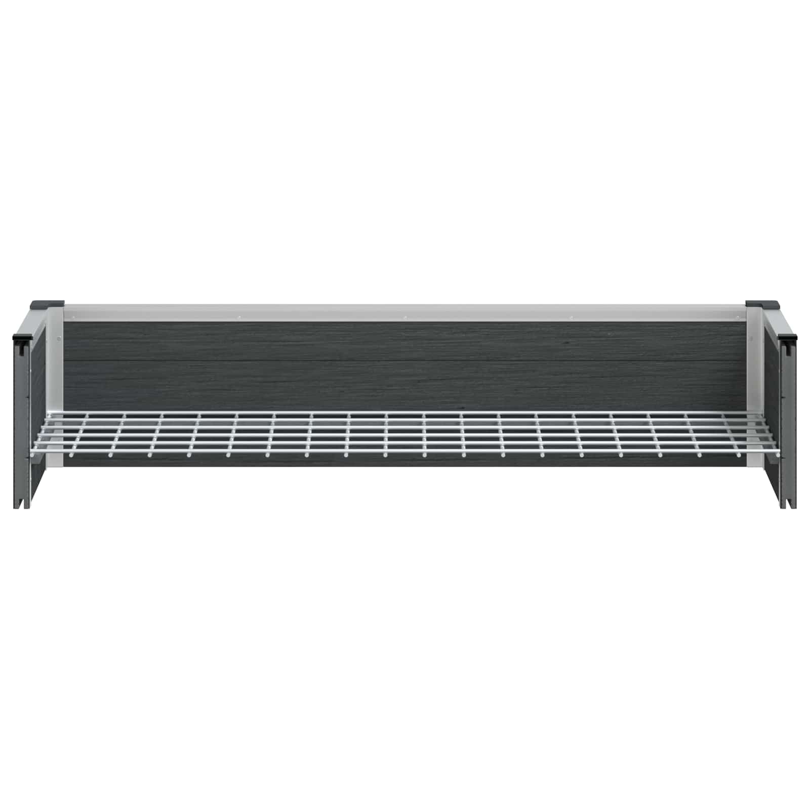 Arriate elevado Gris 100 x 30 x 22 cm WPC y Aluminio